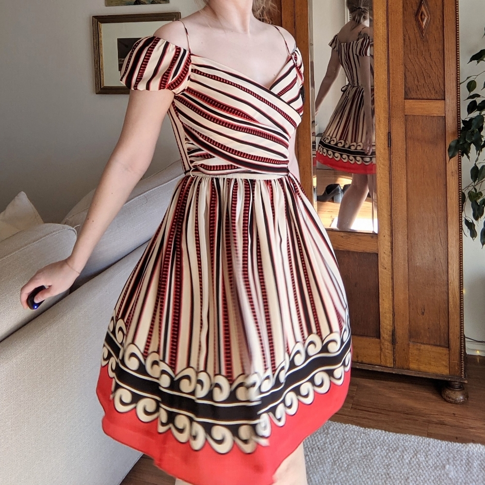 Anna Sui a-line sweetheart dress